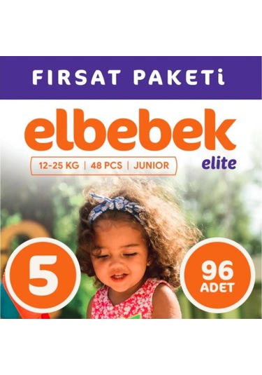 Elbebek Elite Bebek Bezi 5 Numara Junior Fırsat Paketi 96 Adet 2'li
