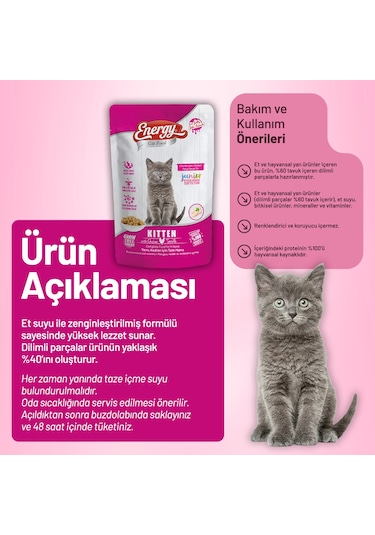 Tavuklu Yavru Yaş Kedi Maması 85 G - 24 Adet
