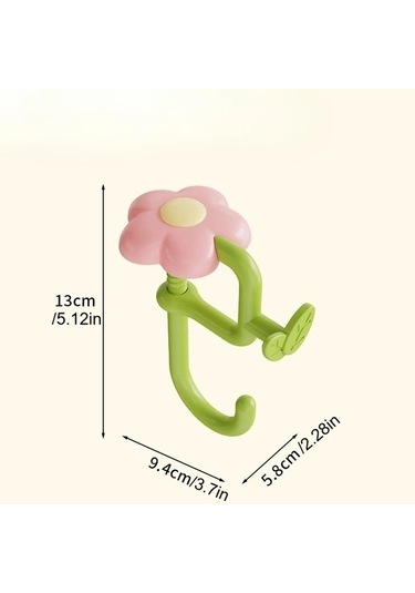 Elmpaly Pembe Ayarlanabilir Döner Masa Askısı Çıkarılabilir Çanta Askılığı Ofis Okul Pembe