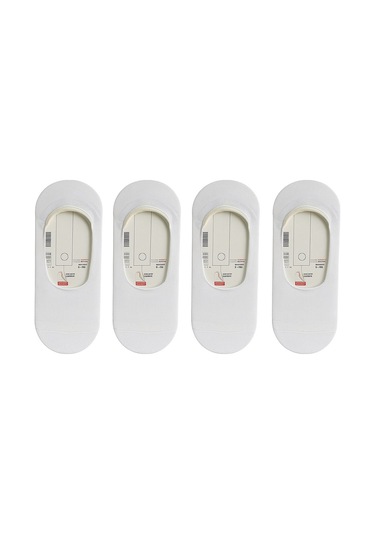 Erkek Görünmez Çorap Kaydırmaz Topuk Silikonlu, Terletmeyen Babet Çorap Beyaz