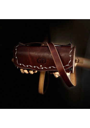 Hakiki Deri, El Yapımı Bayan Çanta, Bayan Cüzdan Larissa V38 Kızıl Kahverengi