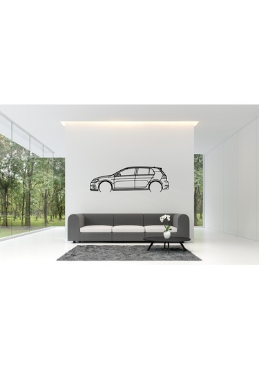 Volkswagen Golf 7 Gtı Duvar Süsü Tablo Dekorasyonu 2d 45-50cm