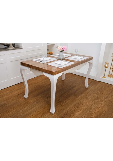 Finezza Dolce Nakışlı Keten Efekt Kumaş Krem Mavi A.Servis 34x45 cm 4 Ad -1397 Krem