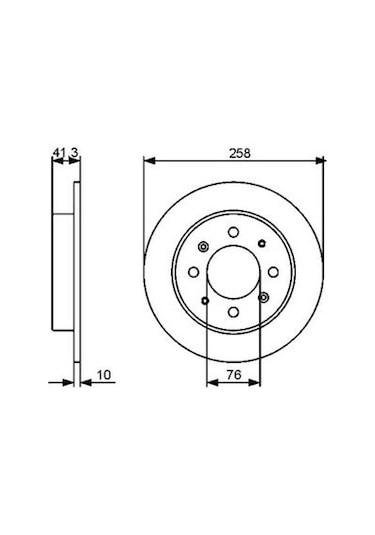 Kia Cerato 1.6crdi 2005-2009 Bosch Arka Disk 258mm 2 Adet