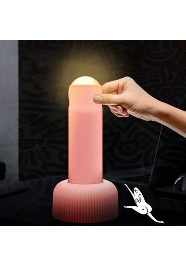 Tenfowee Yatak Başı Lambası: Yaratıcı Tasarım, Taşınabilir Ve Çok Amaçlı Gece Aydınlatması Pembe