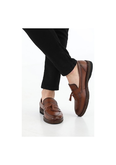 M.Karaca Hakiki Deri Ortopedik Taban Klasik Erkek Ayakkabı Açık K