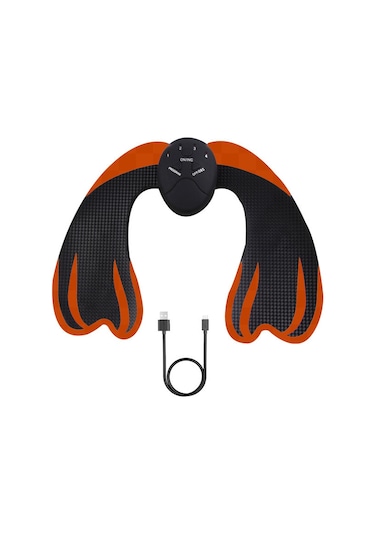 Gajeena Akıllı Kalça Geliştirici Masaj Aleti - İkinci Nesil Sarı Kenarlı Siyah Ana Ünite Şarjlı Model Siyah