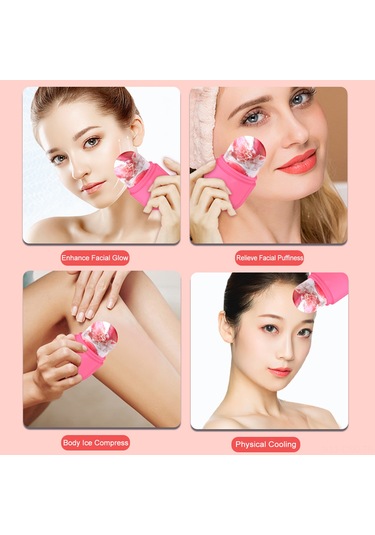 Samdoo Mavi Silikon Yüz Buzlu Masaj Aleti - Ten Parlaklığı Artırıcı, Pore Küçültücü, Kuru İzi Giderici Ve Tansiyon Alıcı Çok Renkli