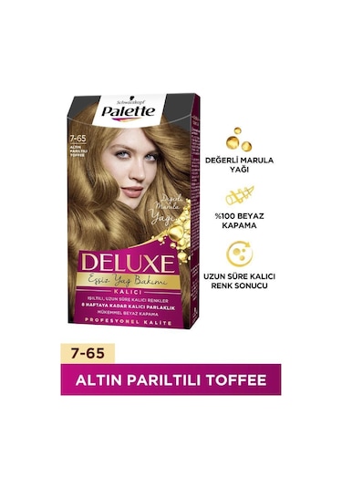 Palette Deluxe 7 - 65 Altın Parıltılı Toffee X 2 Adet Saç Boyası