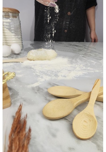Digithome 5 Parça Doğal Ahşap Mutfak Gereçleri Ve Hamur Seti - Sml001