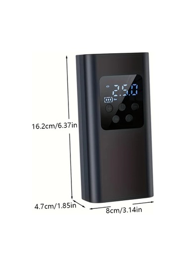 Willowhaven Siyah 150psı Hızlı Araba Lastik Pompası Led Işıklı Usb Şarjlı Portatif Kompresör