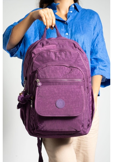 Ultra Hafif Çok Cepli Su Geçirmez Okul Çantası Laptop, Notebook, Okul, Spor, Seyahat Mor Tyc2a700f3b9270606-1 Mor