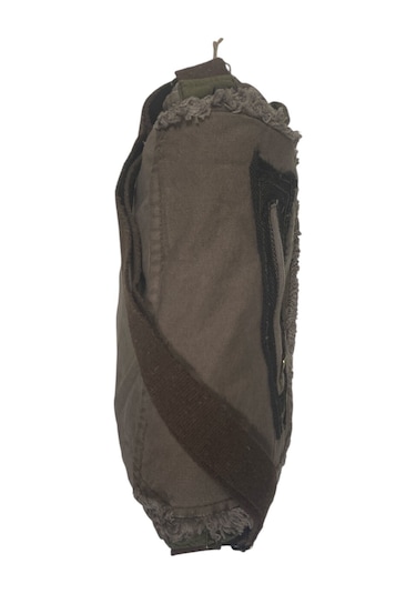 Vintage Salaş Orta Boy Unisex Günlük Çapraz Postacı Tablet Çantası M 32 Cm X 27 Cm Koyu Kahverengi