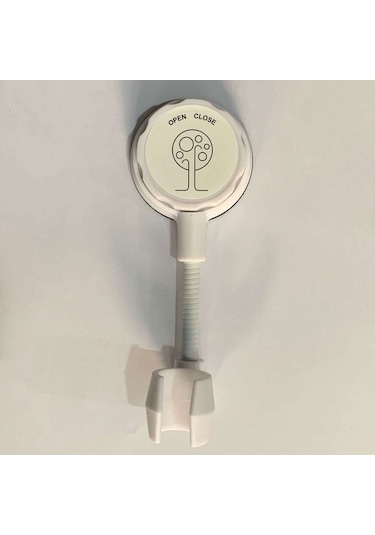 Primepickings 02 Yaratıcı Tasarım Banyo Duş Kanca Delme Dikişsiz Ayarlanabilir Sabit Taban Duş Aksesuarl 2 Katlı Gri