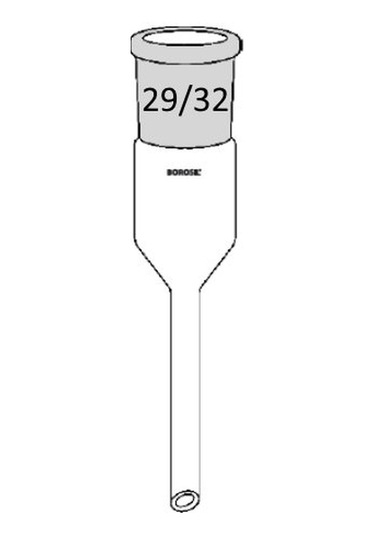 Borosil Cam Adaptör Dişi Şilifli Uzun- 29 32