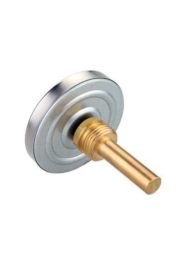 Hangfox Sıvı Sıcaklık Ölçer 0-120 C - Alüminyum Kasa, 63mm Gösterge, 1/2 Bsp Vida, Suya Dayanıklı, Yatay Montaj