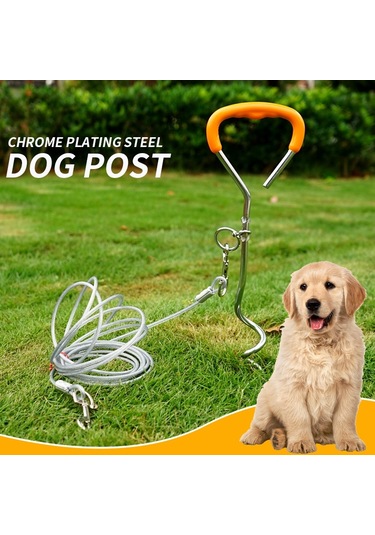 Sones Dış Mekan Evcil Hayvan Tasması Paslanmaz Çelik Zemin Çivisi Sabitleme Cıvatası, Özellikler: Klasik + Tel Halat