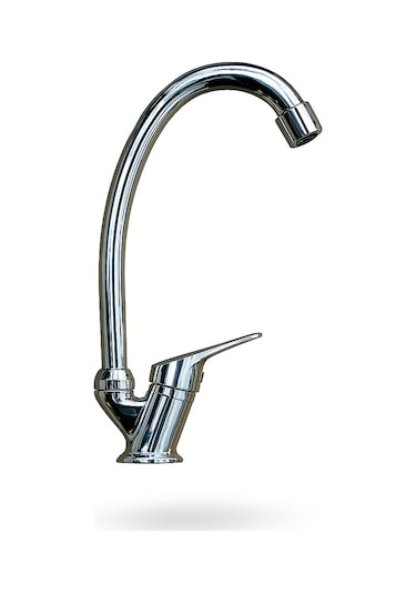 Mix Tek Girişli Model Tezgah Üstü Lavabo Bataryası Krom