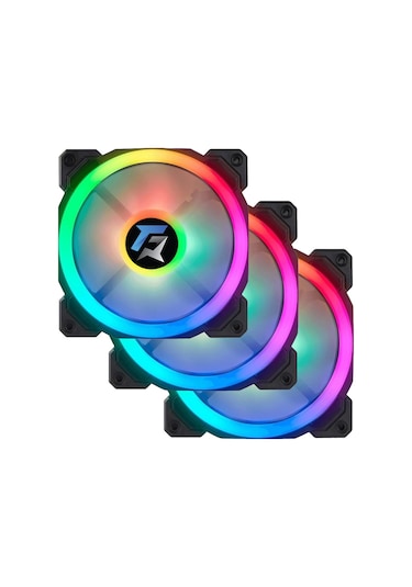 Gameforce 7R Pro 120Mm 3'Lüset Rainbow Işıklı Sessiz Kasa Fanı