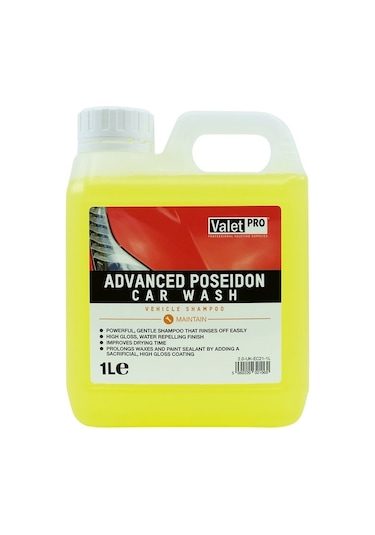 Valet Pro Advanced Poseidon Cilalı Parlatıcı Oto Yıkama Şampuan 1 L