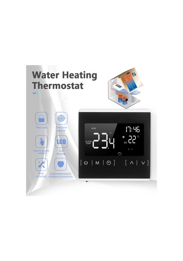 Wezone Akıllı Dokunmatik Programlanabilir Su Isıtma Termostatı - Mh-1822s, 5+2/6+1 Gün Modu, 5 50 C Aralığı, Aşırı Isı Ve Düşük Sıcaklık Koruma