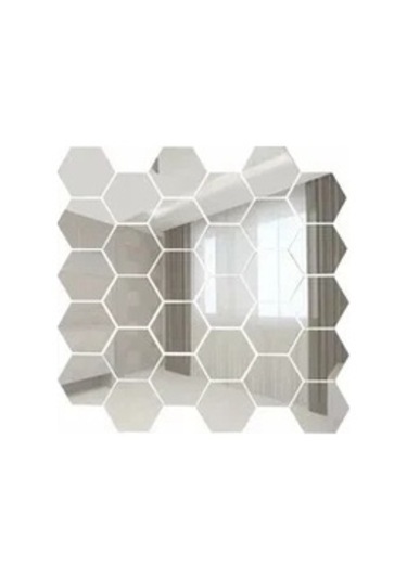 Altıgen Ayna Pleksi Bal Peteği Altın Duvar Dekor Çok Renkli