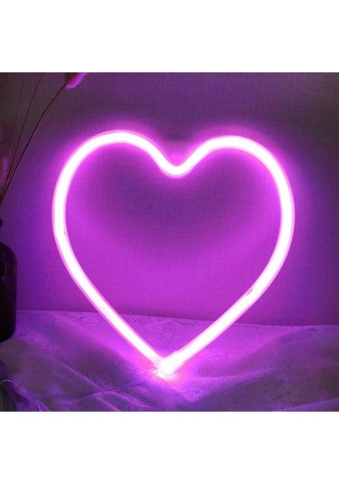 Pembe Led Gece Lambası Titreşimsiz Atmosfer Oluşturmak Uzun Ömürlü Çekici Parti Ev Dekor Kalp Şekli Işık Aksesuarları Pembe