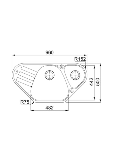 Franke Antea Azg 661-E Granit Bianco Eviye