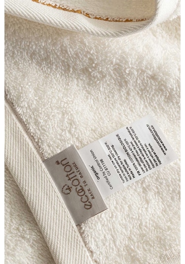 Ecocotton Arus Krem/krem %100 Organik Pamuk 4 Parça Hamam Seti Krem