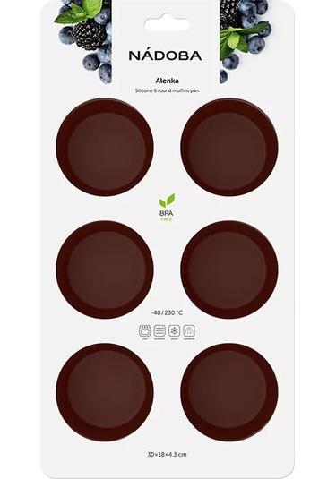 Nadoba 30x18x4,3 Cm Silikon Yuvarlak Pişirme Kalıbı 223134624 Kahverengi
