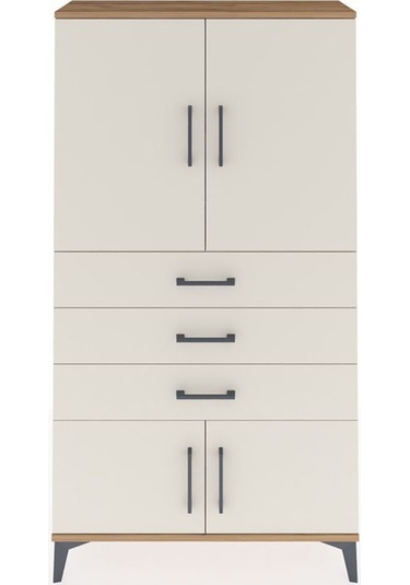 Arges Dolap 2 Raflı 3 Çekmeceli 4 Kapaklı 88x30x163 Çam-aytaşı Atlas Çam