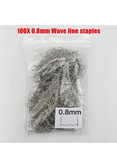 Padalink Araç Tamponü Plastik Kaynak İçin 400 Adet Çelik Çivi - 4 Farklı Şekil S, Dalga, M, V - 0.6-0.8mm Çap