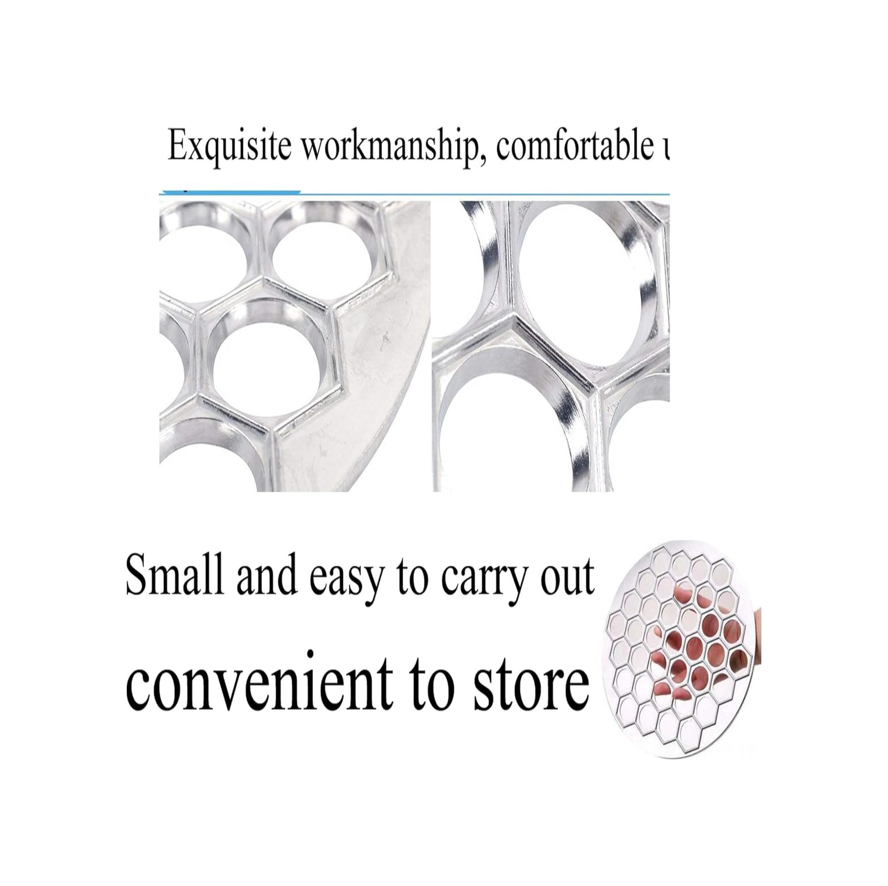 Xiyyadms 37 Delikli Metal Manty Kalıpı - Evdeki Mutfak İçin Zaman Tasarruflu Hamur İşi Aleti Gümüş