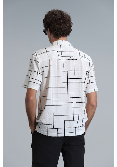 Lufian Erkek Taner Basic Regular Fit Gömlek 111010608 Ekru