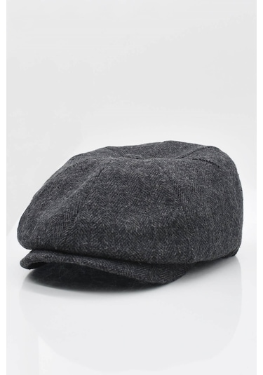 Külah Erkek Yün Şapka Kasket Newsboy Cap Peaky Blinders Kasket Fötr Ber-Füme-Standart