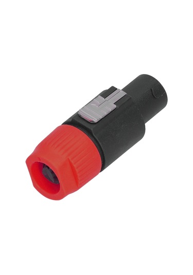 Lemestar 4 Adet Kırmızı 4 Kutup Hoparlör Plug, 6-15mm Kablolar İçin Su Geçirmez, Kilitleme Mekanizması, 30a Güç, Abs+pirinç Konstruksiyonu