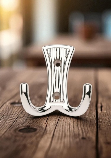 Troy Portmanto Vestiyer Duvar Dolap Elbise Askısı Krom Metal Mobilya Kapı Askılığı Askılık 5 Adet Krom