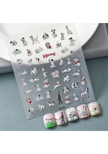 1 Adet Siyah Beyaz Yay Kelebek 5d Tırnak Çıkartmalar Nail Art Dekorasyon Kabartma Disney Karikatür Çiçek Nail Art Çıkartmalar Tırnak Malzemeleri Krem