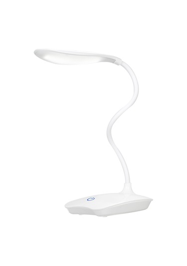 Yunboo Usb Şarjlı Led Masa Lambası, Dokunmatik Kontrol, 3 Aydınlatma Seviyesi, 360 Döner Başlık, Esnek Hortum, Göz Koruyucu, Çalışma Ve Öğrenme İçin Beyaz Işık Beyaz