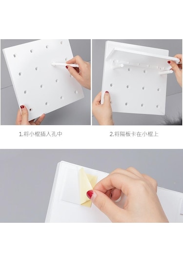 Plastik Delik Kurulu Duvar Rafı Depolama Rafı Organizatör Ev Mutfak Yatak Odası Asılı Duvar Pegboard Depolama Rafı Odası Dekor