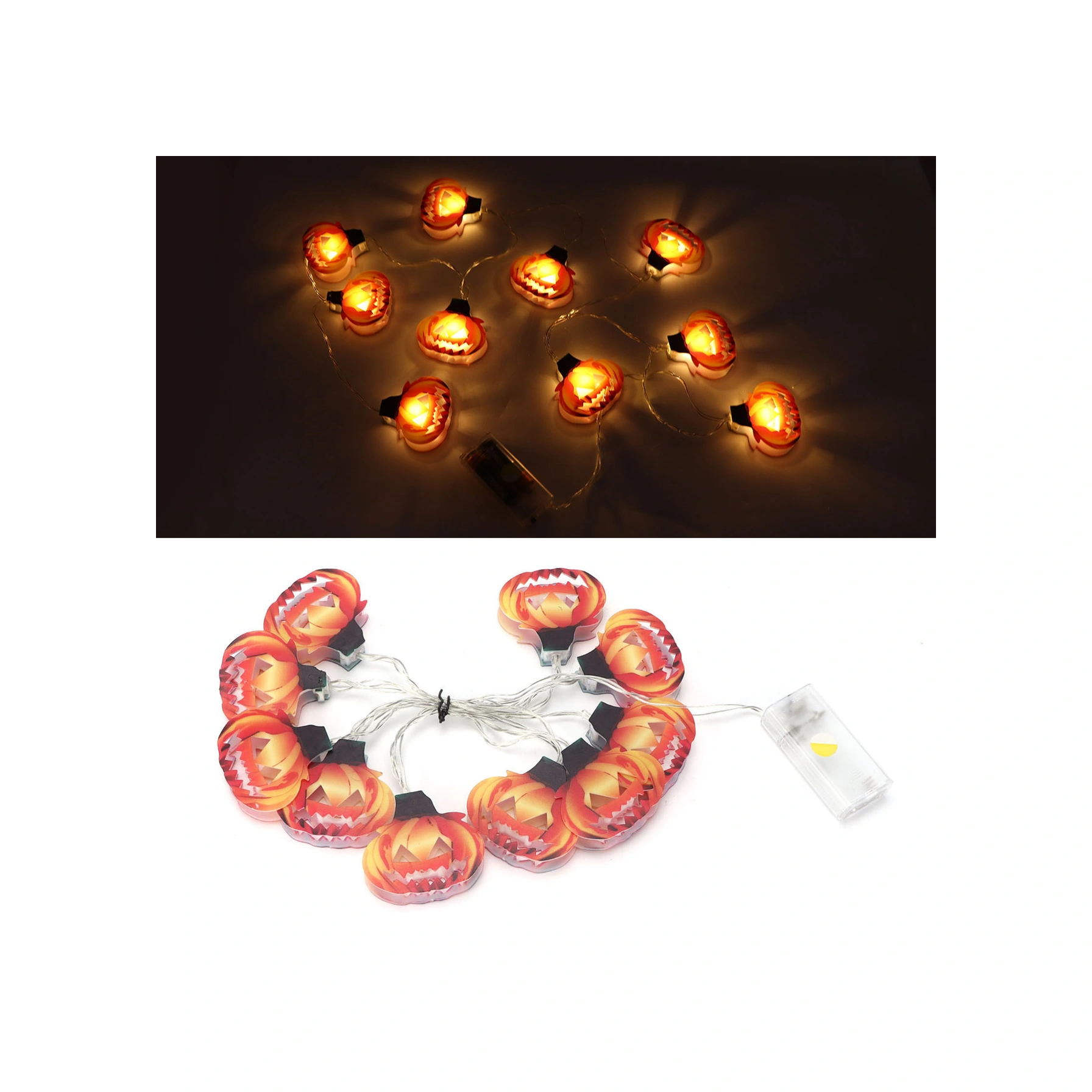 Balkabağı Fenerleri: 10 Led Pil İle Çalışan Cadılar Bayramı Dekoratif Lamba Aksesuarları Diğer