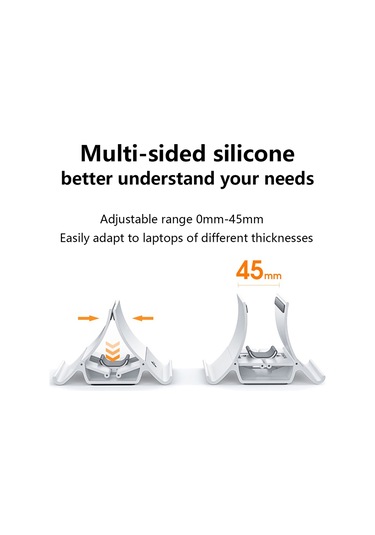 Dikey Dizüstü Bilgisayar Standı Tutacağı Masa Kaymaz Beyaz Diğer