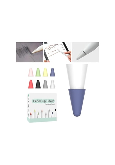 Ally iOS Uyumlu Pencil Için 8 Karışık Renk Sessiz Silikon Uç (312404301)