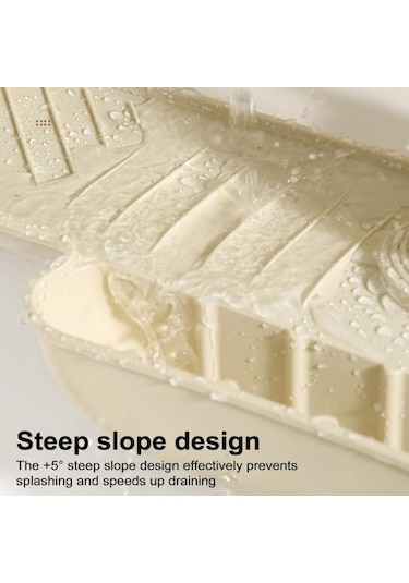 Gri Silikon Musluk Sıçrama Koruma Mat Drenaj Mat Lavabo Su Tutucu Tepsi Kurutma Mat Bulaşık Süngeri Tutucu Mutfak Düzenleyici Araçlar