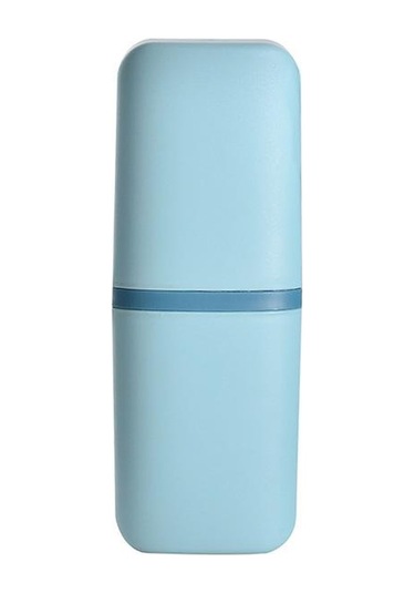 Mavi Moda Diş Fırçası Ve Diş Macunu Seyahat Çantası Taşınabilir Diş Fırçası Saklama Kutusu Seyahat Aile Kamp Okulu 2pcs Mavi