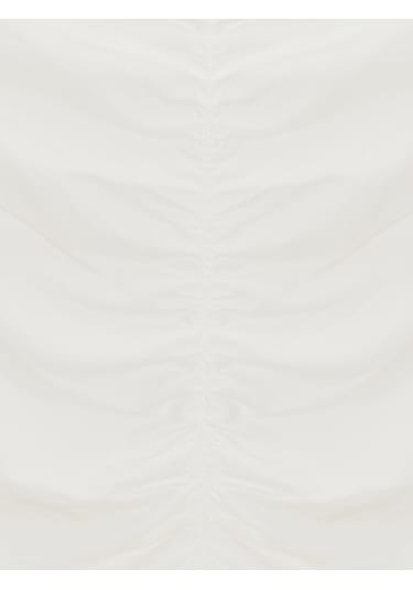 Dilvin 32600 Büzgülü Kayık Yaka Top-ekru Ekru