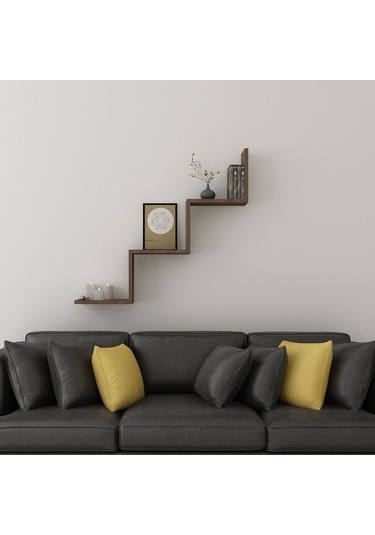 Moonlife Moonlife Dart Dekoratif Duvar Rafı Ceviz