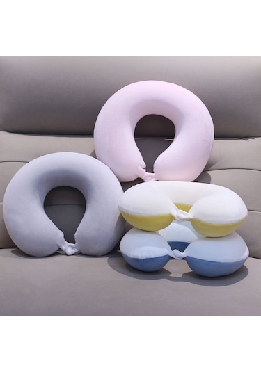 U Şeklinde Peluş Boyun Yastığı - Sarı - 30cm Um93390-3 Yurt Dışından Sarı