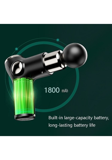 Sones K515 Mini Fasya Silahı Fitness Relax Kas Masaj Silahı Lcd Versiyon 32 Vites Yeşil