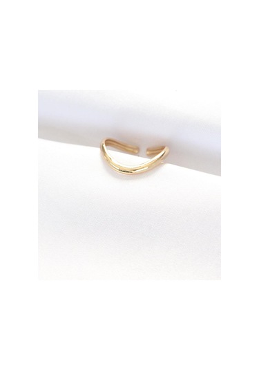 Yassı Gold Renk Ayarlanabilir Yüzük Altın